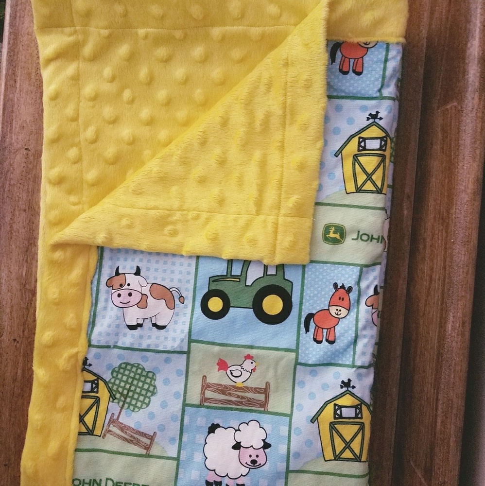 Handmade John Deere baby blanket